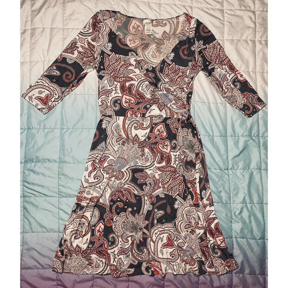 Sunny USA paisley print dress size medium